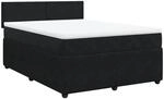 vidaXL Boxspringbett mit Matratze Schwarz 160x200 cm Samt2108172