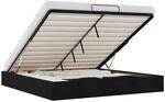 vidaXL Ottoman-Bett ohne Matratze Schwarz 180x200 cm Stoff 3310898