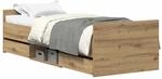 vidaXL Bettgestell Ohne Matratze Artisan-Eiche 90x200cm Holzwerkstoff 3328804