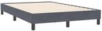 vidaXL Boxspringbett ohne Matratze Dunkelgrau 120x210 cm Samt 3315820
