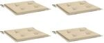 vidaXL Gartenstuhl-Kissen 4 Stk Beige 50x50x4 cm Oxford-Gewebe 314044