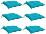 vidaXL Stuhlkissen 6 Stk T&uuml;rkis 50x50x7 cm Oxford-Gewebe 361563