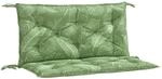 vidaXL Gartenbank-Auflagen 2 Stk Blattmuster 100x50x7 cm Stoff 361675