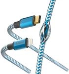 Hama Ladekabel Reflective Nylon USB-C Lightning 1,5 m Blau