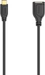 Hama USB-C-OTG-Kabel Flexi-Slim USB 2.0 480 Mbit/s Schwarz 15 cm