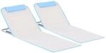Outsunny Strandliege Stahl PE Stoff Beige 134L x 48B x 33-43H cm
