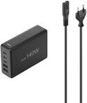 Hama USB-Ladestation Schnellladeger&auml;t mit 5 Ports GaN 3 x USB-C 2 x USB-A 140 W