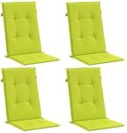 vidaXL Gartenstuhlauflagen f&uuml;r Hochlehner 4 Stk Knallgr&uuml;n 120x50x3 cm 314120