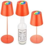 Brilo Tischleuchte mit Flaschenaufsatz 3 in 1 RGB Apricot &Oslash; 12 cm x 36 cm