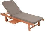 Garden Pleasure Sonnenliege San Diego mit Auflage Braun FSC&reg;