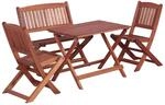 vidaXL 4-Tlg Garten-Essgruppe f&uuml;r Kinder Massivholz Eukalyptus 45585