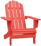 vidaXL Adirondack-Gartenstuhl Massivholz Tanne Rot 315873