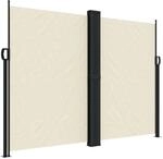 vidaXL Seitenmarkise Ausziehbar Creme 180x600 cm 4004640