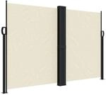 vidaXL Seitenmarkise Ausziehbar Creme 160x1000 cm 4004730