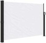 vidaXL Seitenmarkise Ausziehbar Wei&szlig; 140x500 cm 4004421