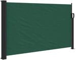 vidaXL Seitenmarkise Ausziehbar Dunkelgr&uuml;n 120x600 cm 4004500