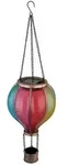 Globo Deko-Solarleuchte Hei&szlig;luftballon Metall &Oslash; 14 cm x 46,5 cm Schwarz Matt