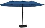vidaXL Doppel-Sonnenschirm Azurblau 449x265 cm 362952