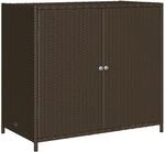 vidaXL Gartenschrank Braun 83x45x76 cm Poly Rattan
