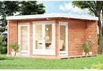 Alpholz Gartenhaus Cube-44 Flachdach 400 cm x 400 cm Naturbelassen