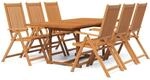vidaXL 7-tlg Garten-Essgruppe Massivholz Akazie Modell 18