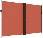 vidaXL Seitenmarkise Ausziehbar Terrakottarot 220x1000 cm 4004783