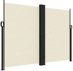 vidaXL Seitenmarkise Ausziehbar Creme 180x1000 cm 4004745