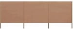 vidaXL 3 Teiliges Windschutzgewebe 400 x 80 cm Taupe 47143