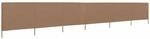 vidaXL 6 Teiliges Windschutzgewebe 800 x 80 cm Taupe 44546