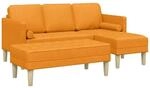 vidaXL Sofa Set mit Kissen 2 Stk Dunkelgelb Polyester 3329260