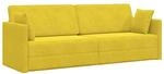 vidaXL Boden-Sofa-Bett 200cm Gelb Samt 4106731