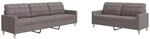 vidaXL 2-Tlg Sofagarnitur Taupe Stoff 2157935