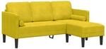 vidaXL Sofa Set mit Kissen Gelb Polyester 42001932
