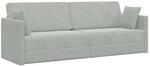 vidaXL Boden-Sofa-Bett 200cm Hellgrau Samt 4106726