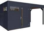 Bertilo Holz-Gartenhaus Cubus 2 Lounge Anthrazit 449 cm x 234 cm FSC&reg;