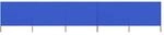 vidaXL 5 Teiliges Windschutzgewebe 600 x 80 cm Azurblau 47159