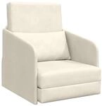vidaXL Schlafsofa Creme 65 x 80 x 83 cm Samt 4106654