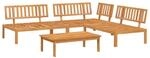 vidaXL 4 Tlg Garten-Sofagarnitur aus Paletten Massivholz Akazie 3209429
