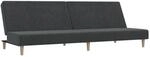 vidaXL Schlafsofa 2-Sitzer Dunkelgrau Stoff 375724