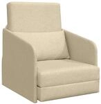 vidaXL Schlafsofa Creme 65 x 80 x 83 cm Stoff 4106643