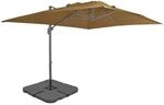 vidaXL Sonnenschirm mit Tragbarem Sonnenschirmst&auml;nder Taupe 276349