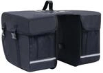 vidaXL Doppel-Fahrradtasche f&uuml;r Gep&auml;cktr&auml;ger Wasserdicht 35 L Schwarz 93251