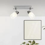 Brilliant LED-Spotbalken Lea 2-flammig Chrom und Wei&szlig;