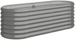 vidaXL Hochbeet Verzinkter Stahl 114x40x36 cm Grau 318864
