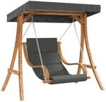 vidaXL Hollywoodschaukel mit Auflage und Dach Massivholz Fichte 3200630