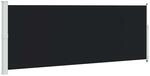 vidaXL Seitenmarkise Ausziehbar 180x500 cm Schwarz 313405