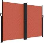 vidaXL Seitenmarkise Ausziehbar Terrakottarot 180x1200 cm 4004843
