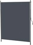 Outsunny Sonnenschirm Markise Aluminium Eisen Polyester Grau 200L x 215-305H cm