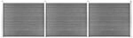 vidaXL Zaunelement Set WPC 526x146 cm Grau 3070456