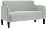 vidaXL Zweisitzer-Sofa Hellgrau 109 cm Samt 4100587